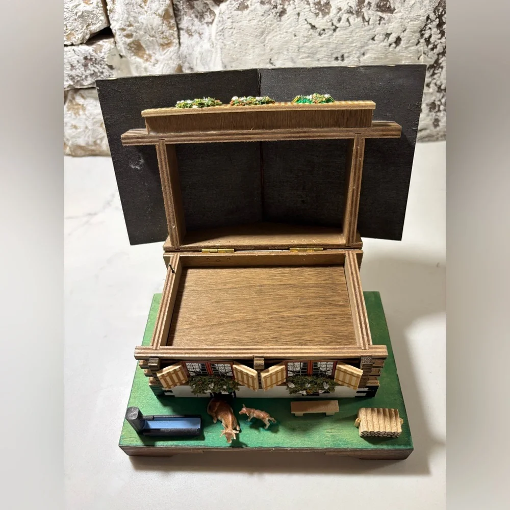 Vintage Swiss Chalet Music Box Edelweiss - Picture 3 of 6